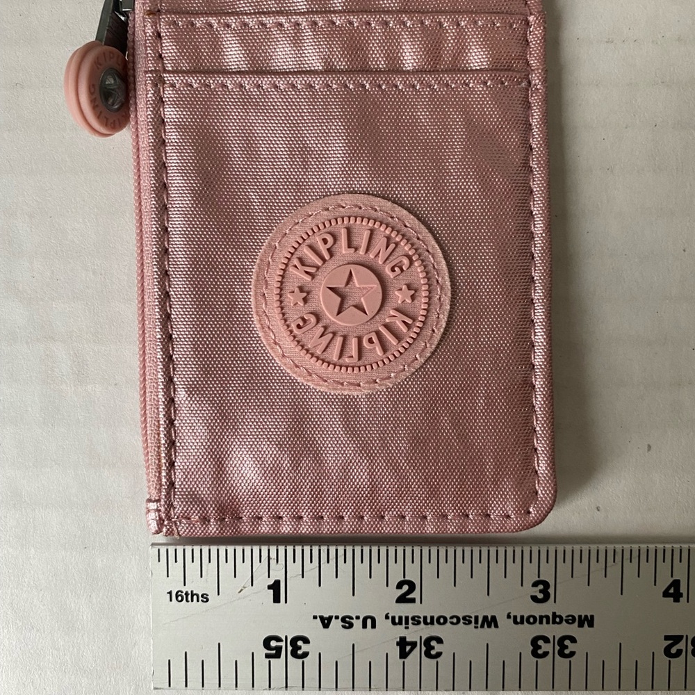 Kipling Lanyard Cardholder Icy Rose Metallic New Without Tags - Picture 7 of 8